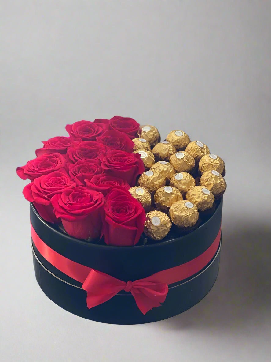 Chocolate with Red Roses